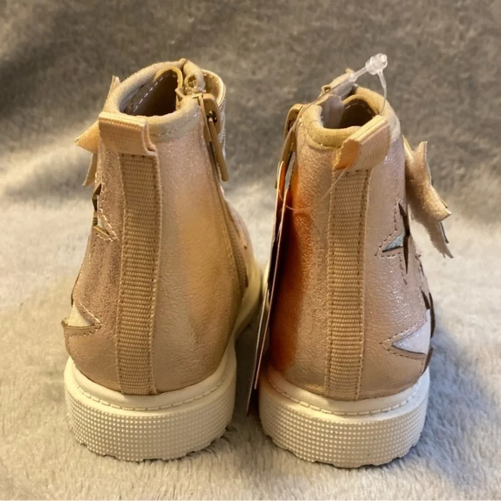 Wonder Nation Shoes Girls‎ Size 4 Stars Velcro New With Tags Side Zip